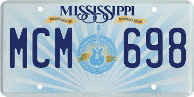 MS license plate MCM698