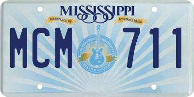 MS license plate MCM711