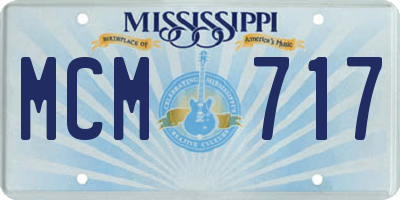 MS license plate MCM717