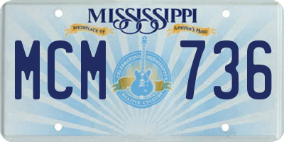MS license plate MCM736
