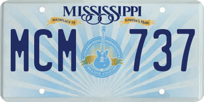MS license plate MCM737