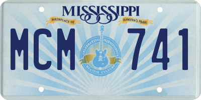 MS license plate MCM741
