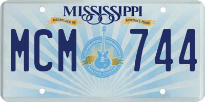 MS license plate MCM744