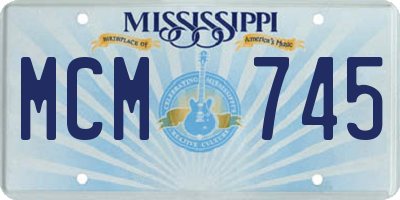 MS license plate MCM745