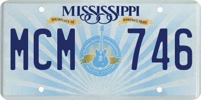 MS license plate MCM746
