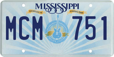 MS license plate MCM751