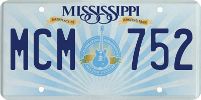 MS license plate MCM752