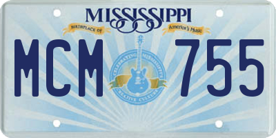 MS license plate MCM755