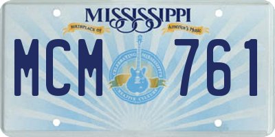 MS license plate MCM761