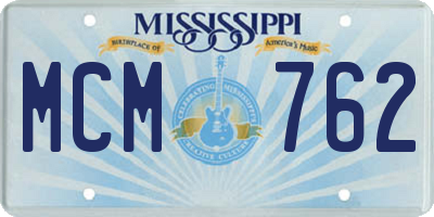 MS license plate MCM762