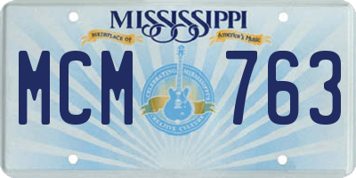 MS license plate MCM763