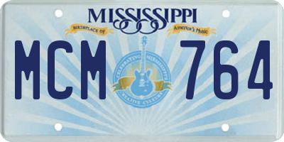 MS license plate MCM764