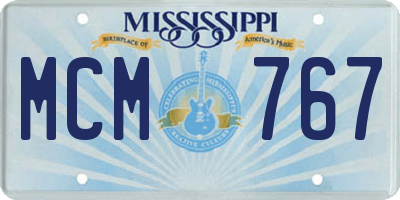 MS license plate MCM767