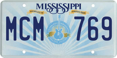 MS license plate MCM769