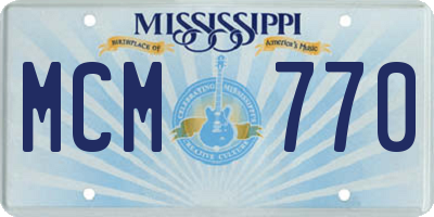 MS license plate MCM770
