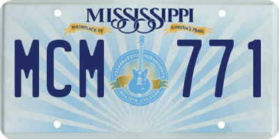 MS license plate MCM771