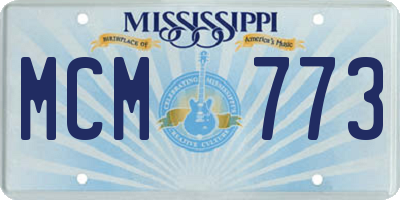 MS license plate MCM773