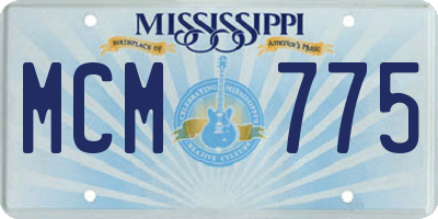 MS license plate MCM775