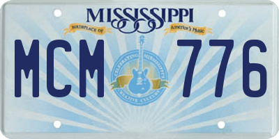MS license plate MCM776