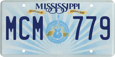 MS license plate MCM779