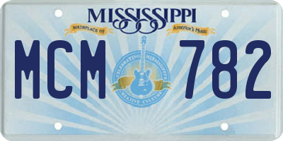 MS license plate MCM782