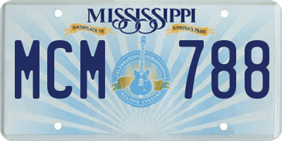 MS license plate MCM788