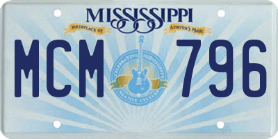 MS license plate MCM796
