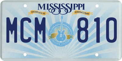 MS license plate MCM810