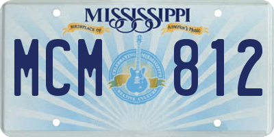 MS license plate MCM812