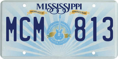 MS license plate MCM813