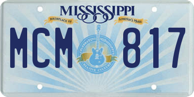 MS license plate MCM817