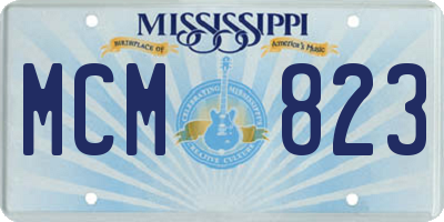 MS license plate MCM823