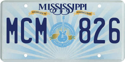 MS license plate MCM826