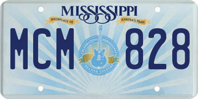 MS license plate MCM828