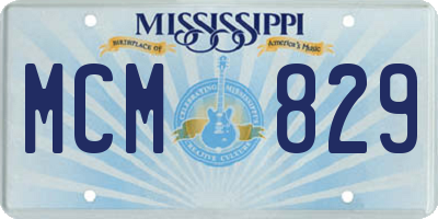 MS license plate MCM829
