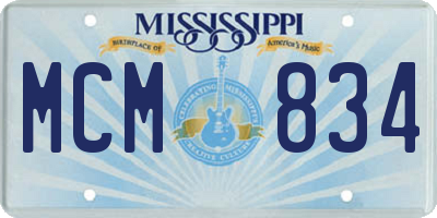MS license plate MCM834