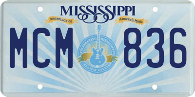 MS license plate MCM836