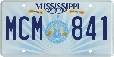 MS license plate MCM841