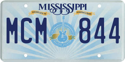 MS license plate MCM844