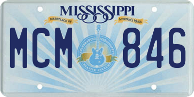 MS license plate MCM846