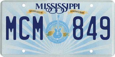 MS license plate MCM849