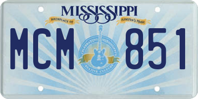 MS license plate MCM851