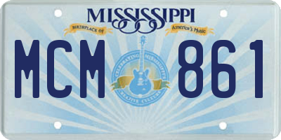 MS license plate MCM861
