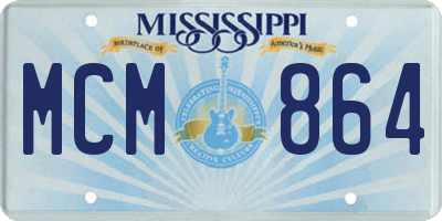 MS license plate MCM864