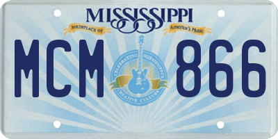 MS license plate MCM866