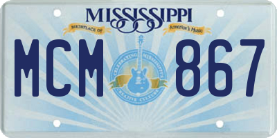 MS license plate MCM867