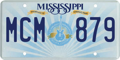 MS license plate MCM879