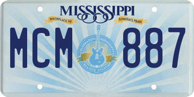 MS license plate MCM887