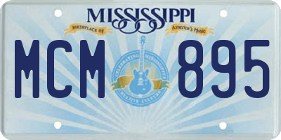 MS license plate MCM895