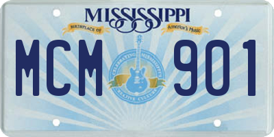 MS license plate MCM901